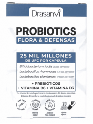 Probiotics Flora e Defesas - 20 Cápsulas - Drasanvi